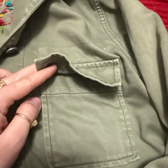 Lucky Brand Embroidered Floral Utility Jacket - Picture 5 of 5